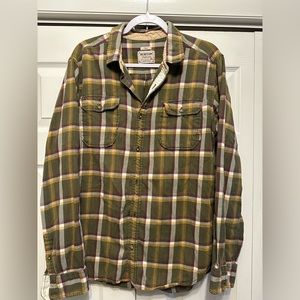 Burton Durable Goods men’s large flannel button down long sleeve shirt g…